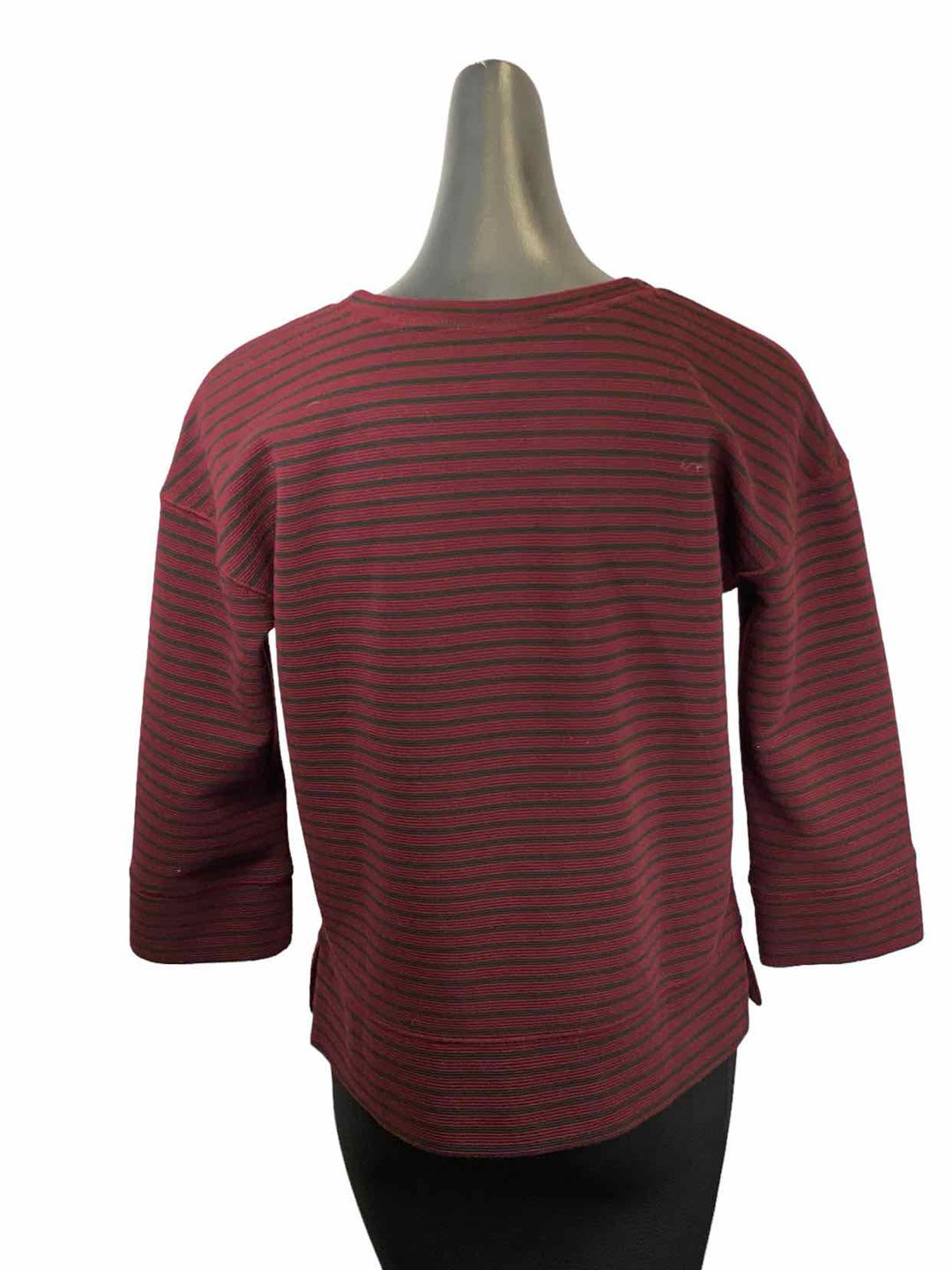 Lou & Gray Size XS Red Black Striped Long Sleeve Shirts