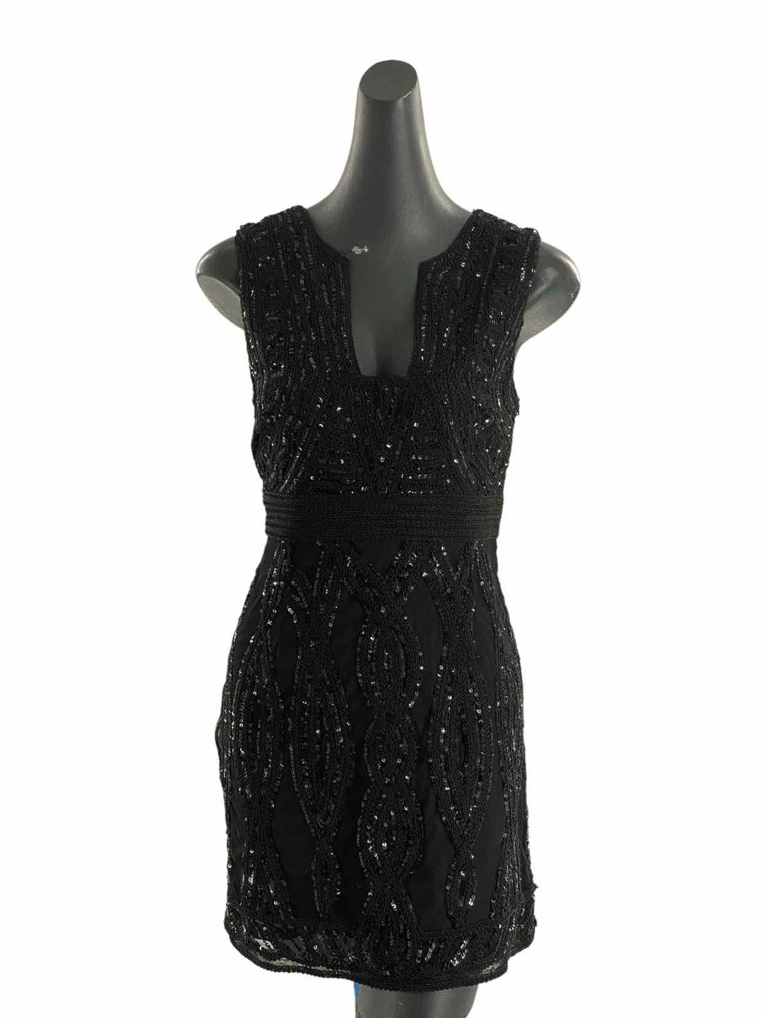Free People Size 6 Black sequined Dress