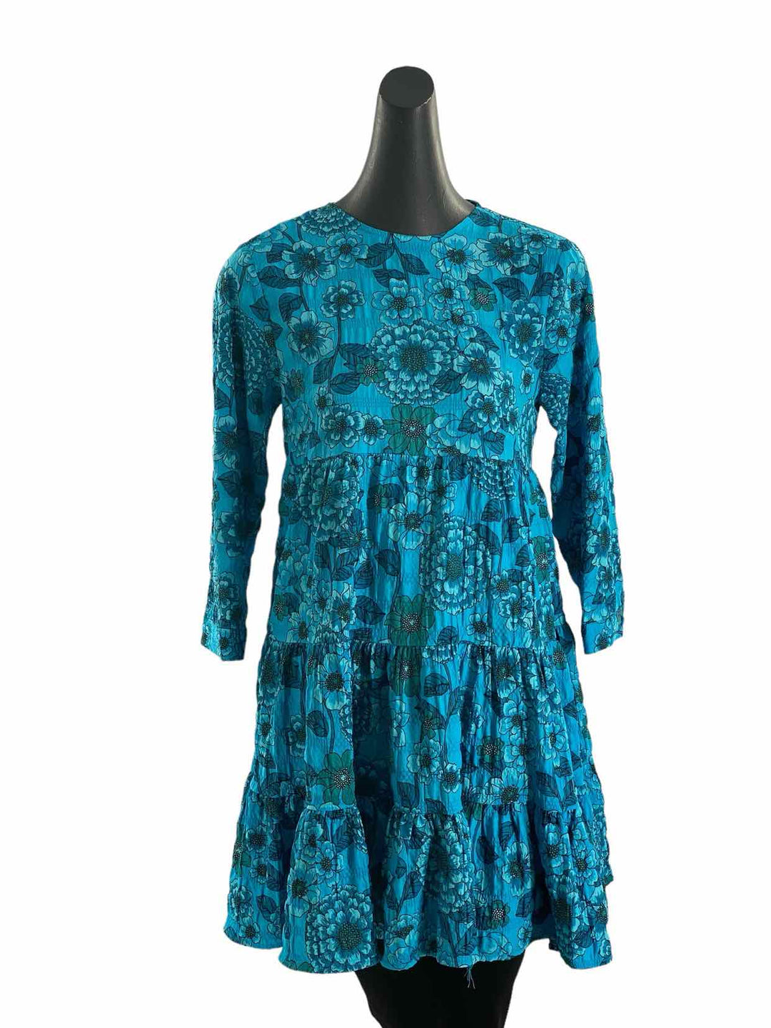 ZARA Size XS Blue Flowers Dress