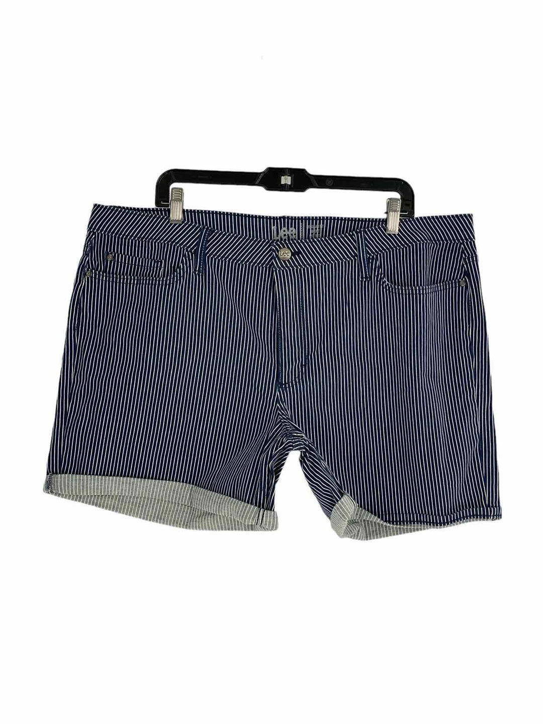 Lee Size 20 Blue White Stripe Shorts