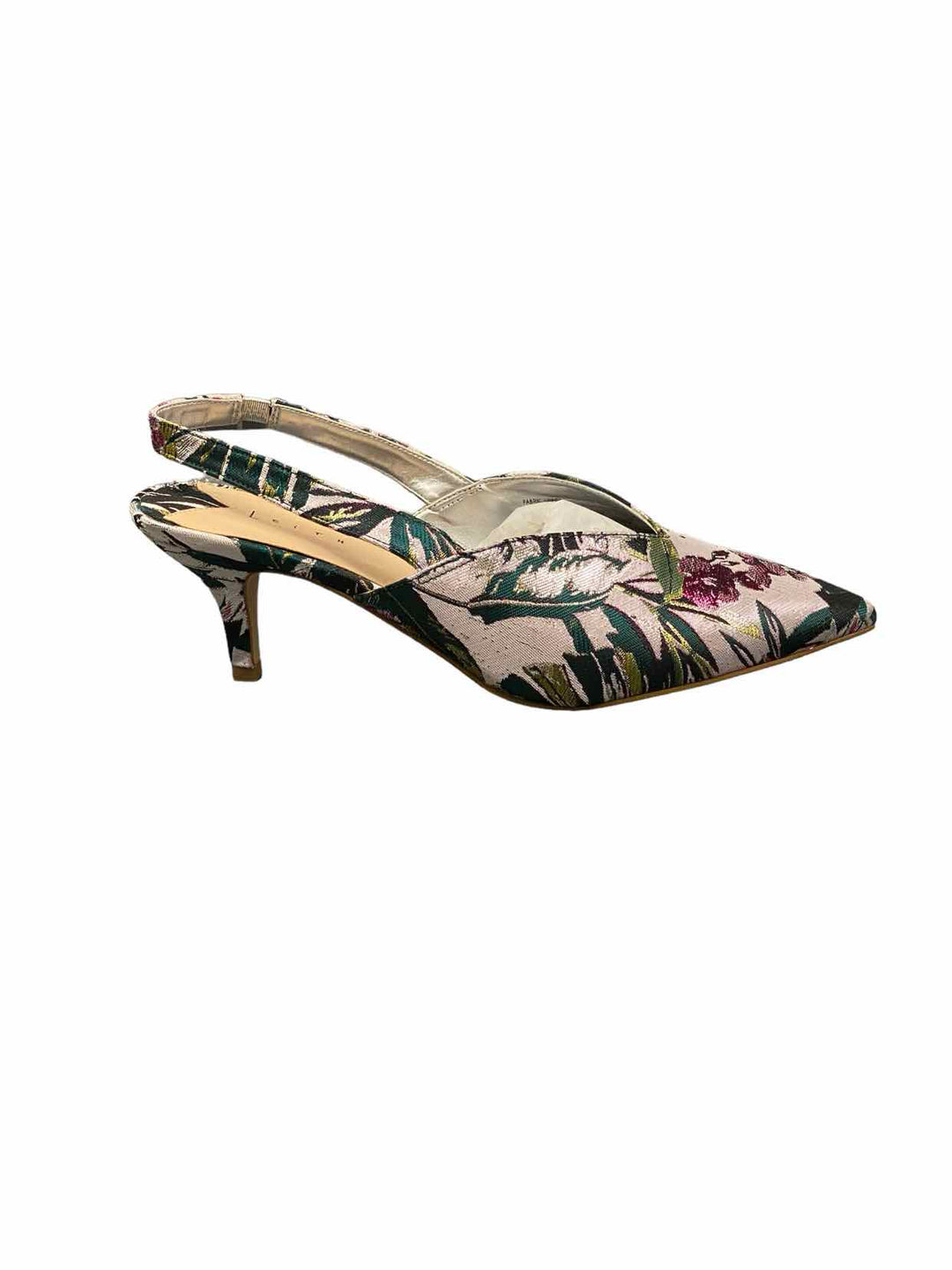 Leith Shoe Size 9.5 Multi-Color Brocade Heels