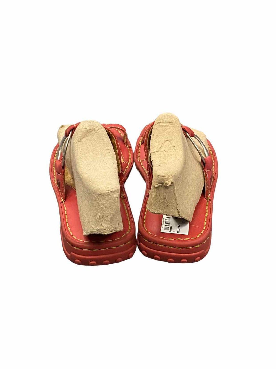 Born Shoe Size 7 Red Leather Sandals