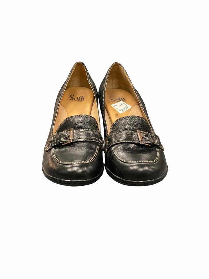 Sofft Shoe Size 10 Black Leather Heels