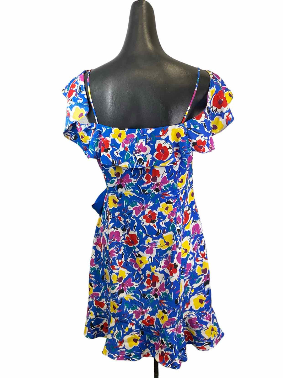TOPSHOP Size 10 Blue Multi Floral Dress