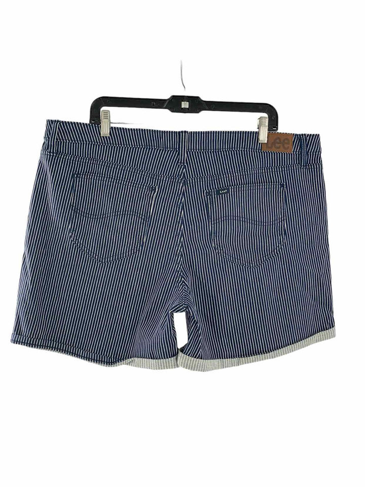 Lee Size 20 Blue White Stripe Shorts