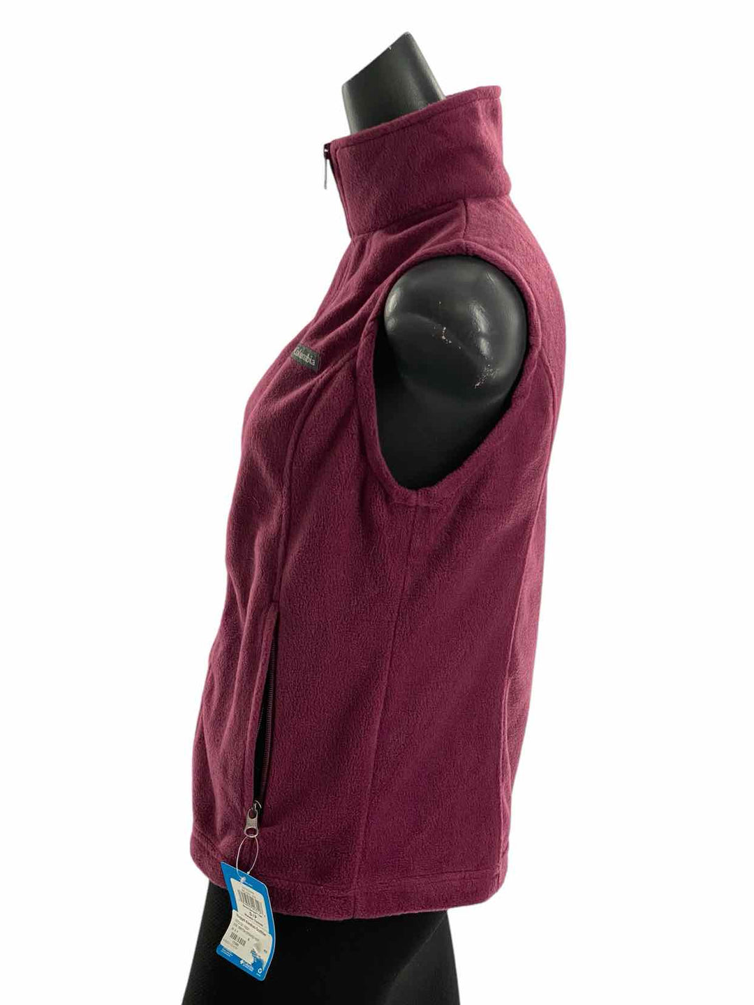 Columbia Size S Marroon Fleece Vest (Outdoor)