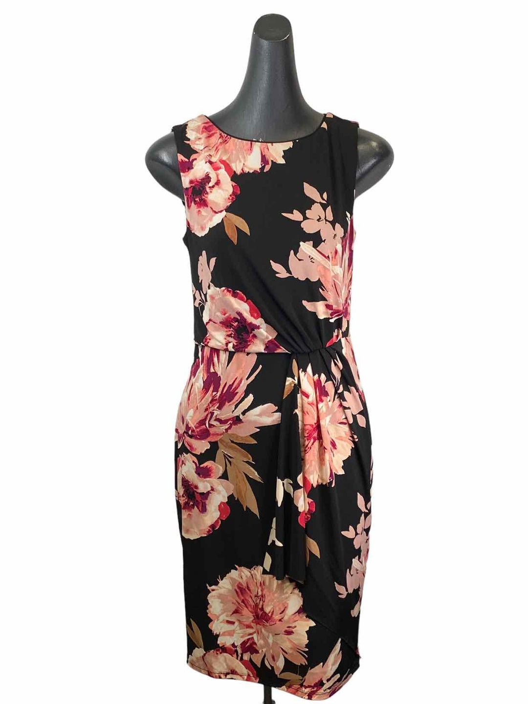 White House Black Market Size S/P Black Pink Floral Dress