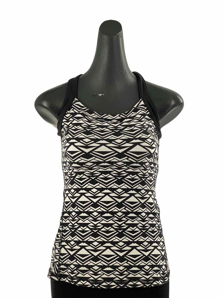 Lucy Size SP Black White Abstract Athletic Tank Top