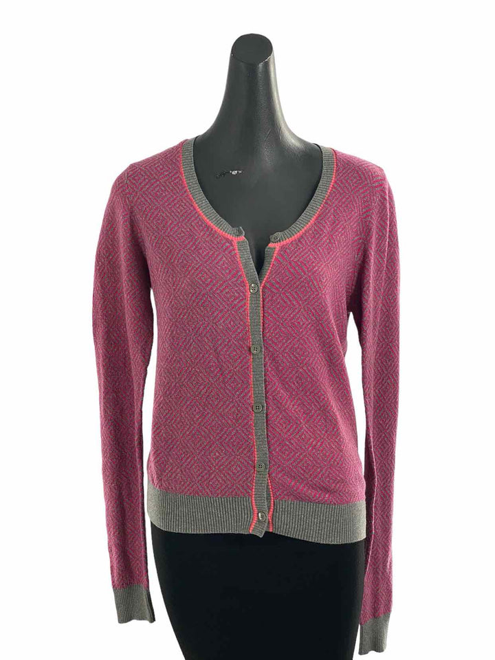 Cabi Size M Pink Gray Print Sweater
