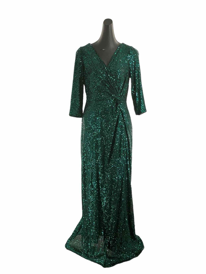 Alex Evenings Size 12 Green sequined Dress