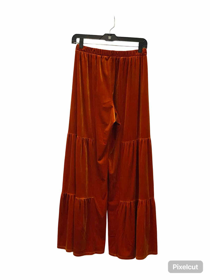 Shyine Designs Size S Orange Velvet Pants