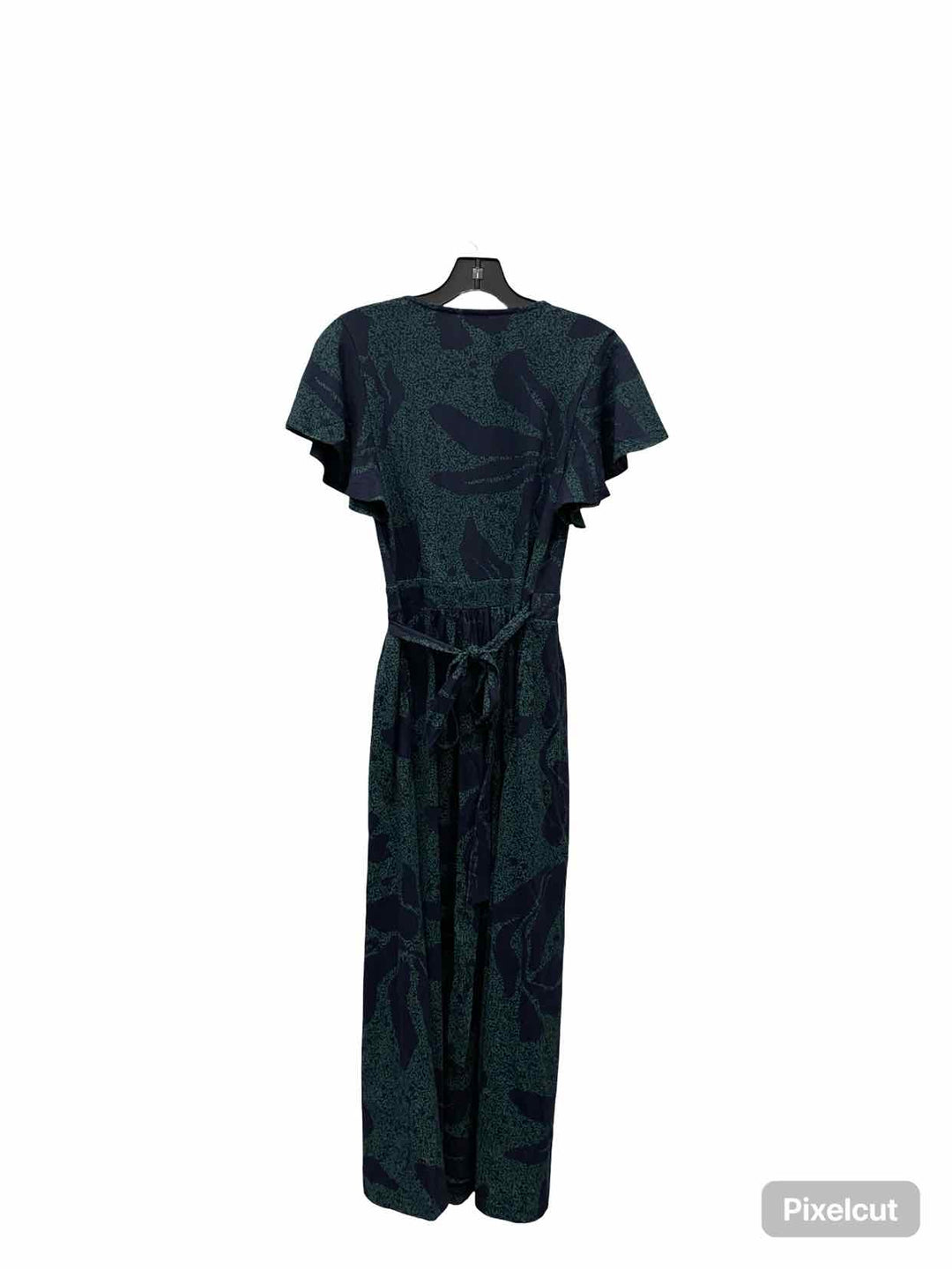 Happy Earth Size S/M Blue Green Print 100% Organic Cotton Dress