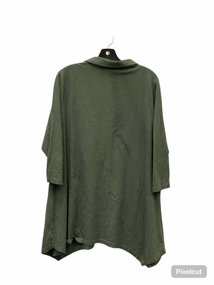 Soft Surroundings Size XL Green 100% cotton Long Sleeve Shirts