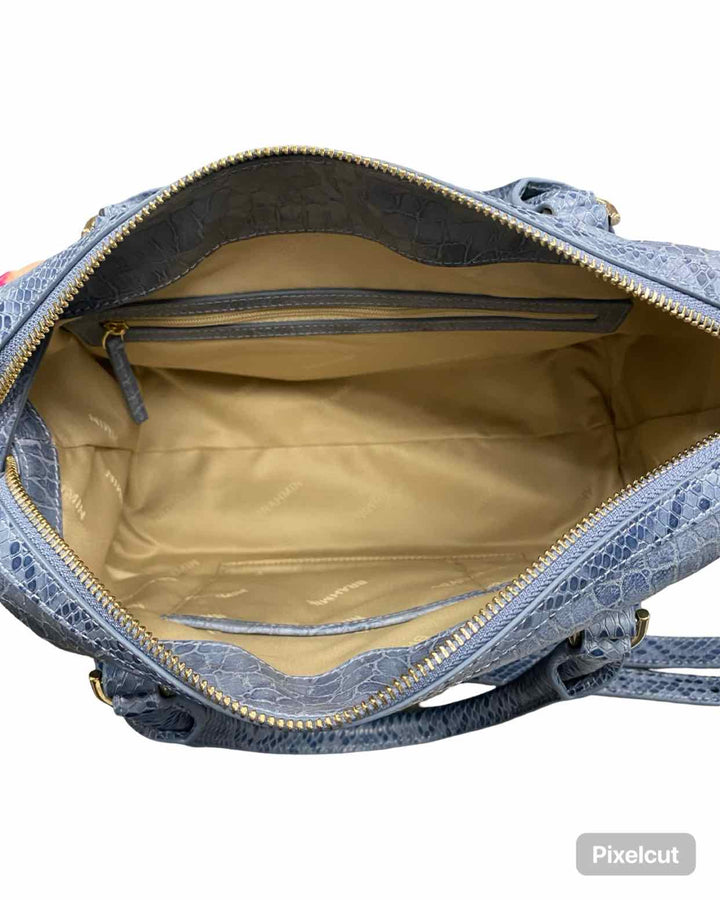 Brahmin Blue W/Crossbody Strap Purse