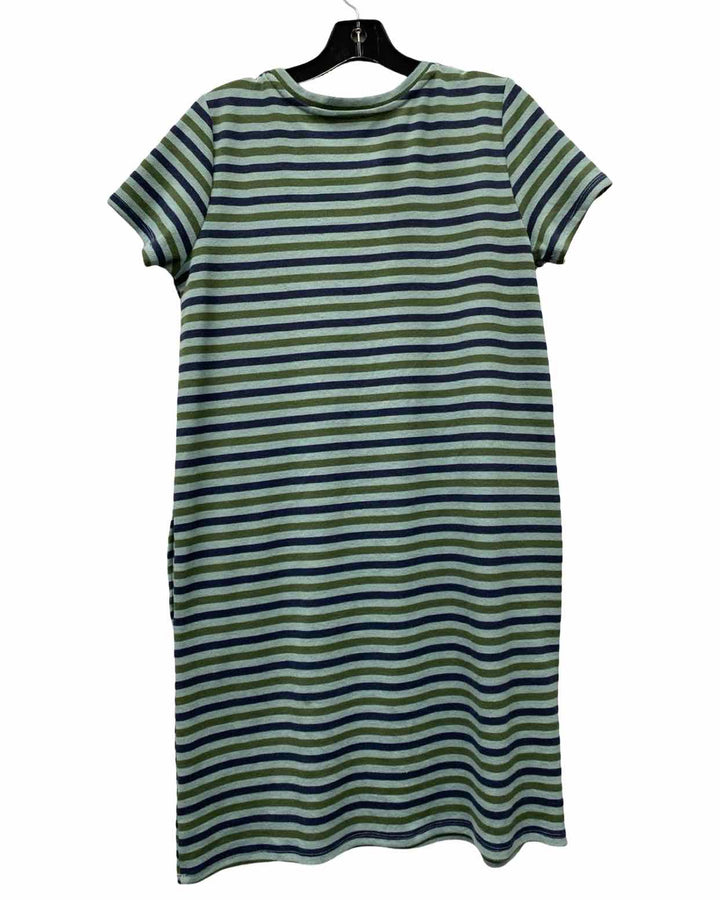 Toad & Co. Size M Blue Green Stripe Has Pockets! Dress