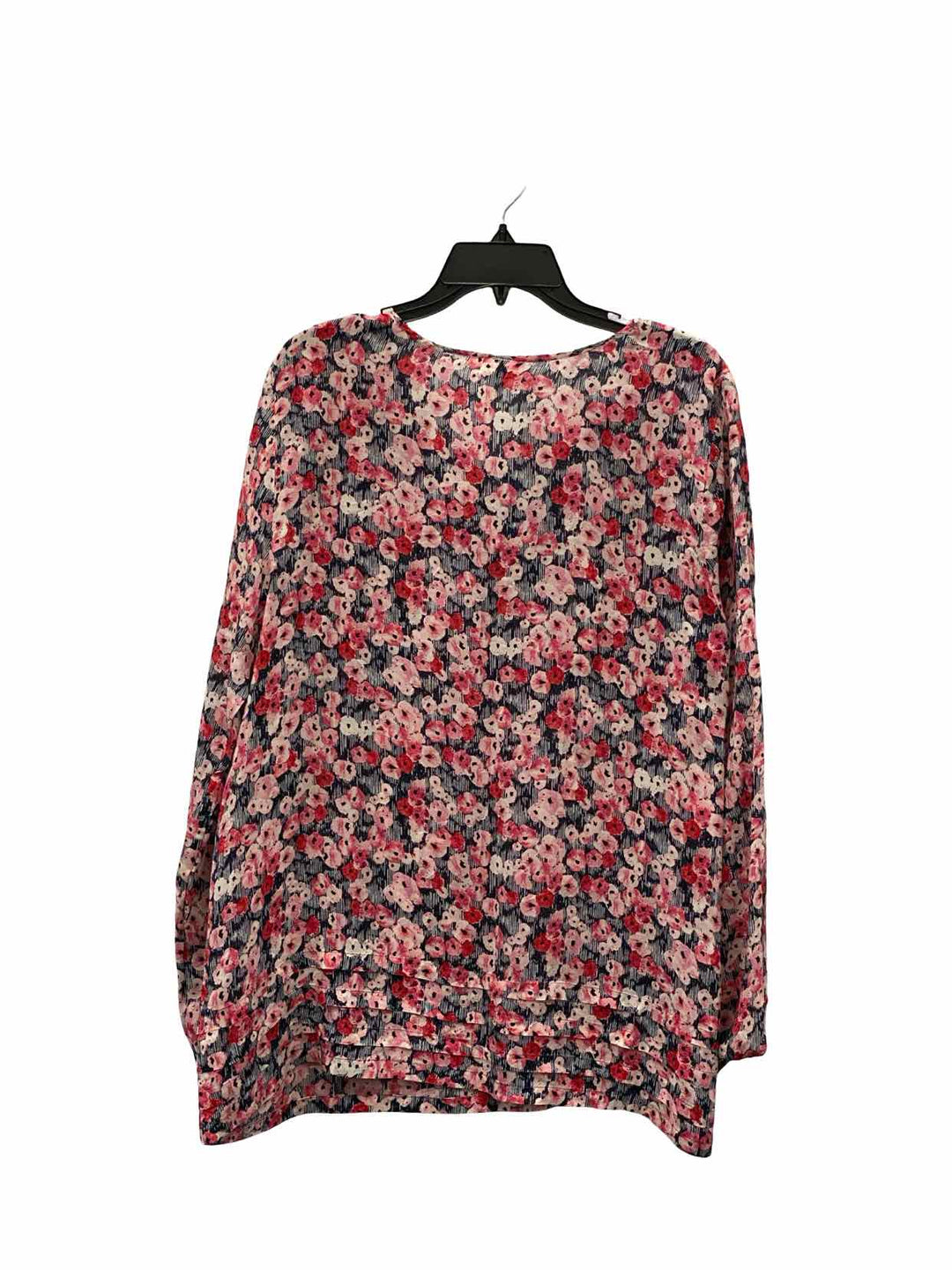 J Jill Size L Pink Floral Long Sleeve Shirts