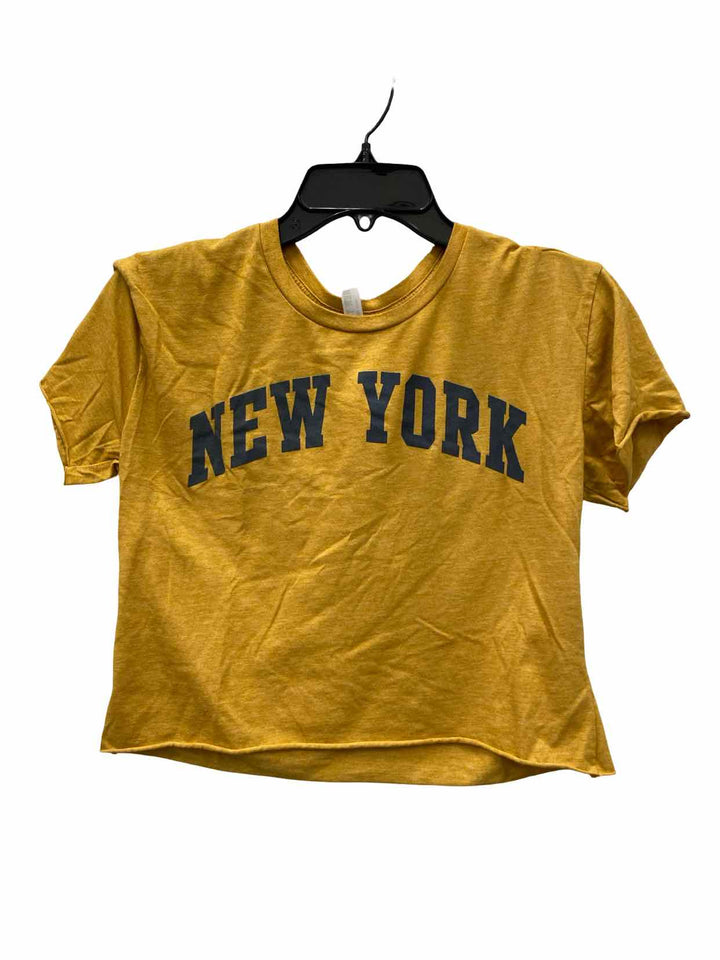 New York & Co. Size M Yellow Print T-shirt