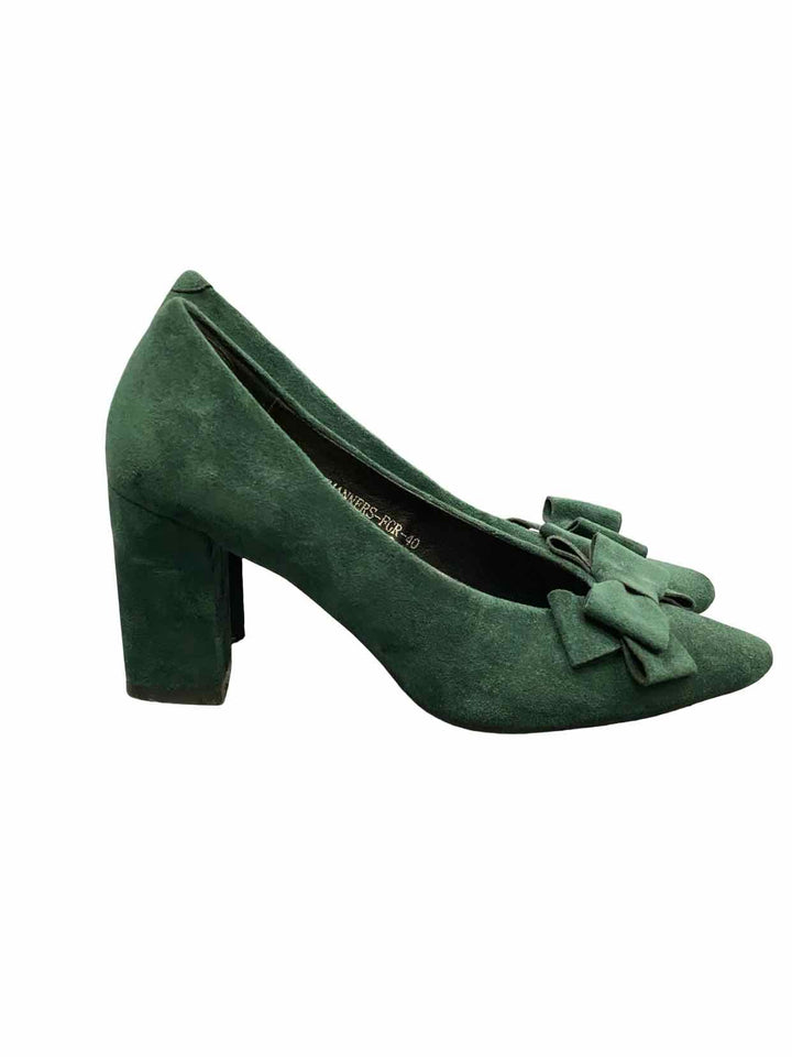 Patrizia Shoe Size 40 Emerald Suede Heels