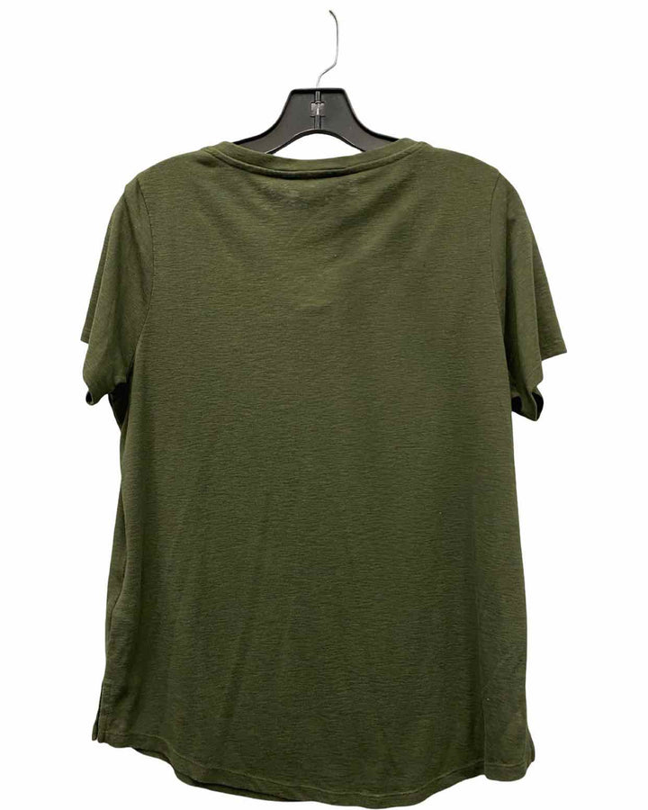 Athleta Size L Green Short Sleeve Shirts