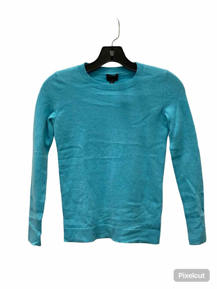 Talbots Size P Blue 100% cashmere Sweater