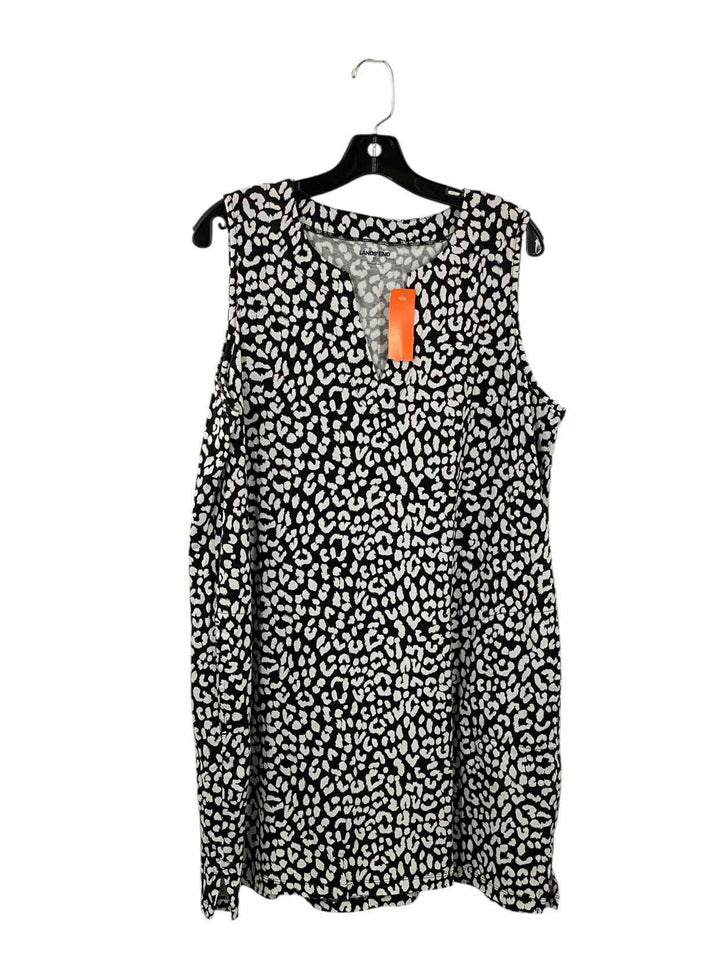 Lands End Size XL Black White Dress