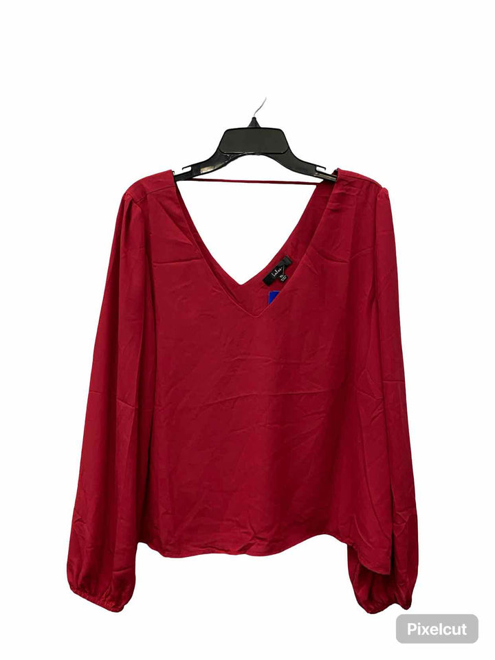 Lulus Size XL Red Long Sleeve Shirts