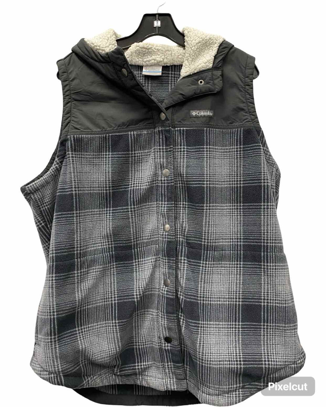 Columbia Size 2X Grey Plaid Vest (Outdoor)