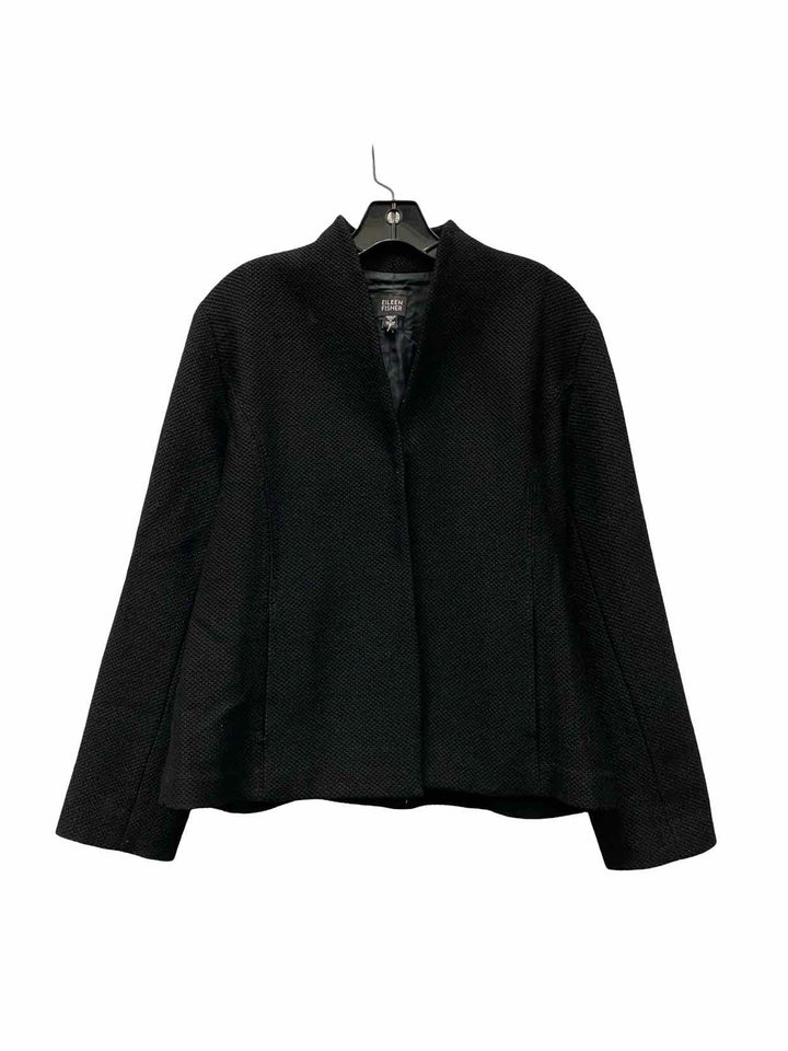 Eileen Fisher Size S Black 98% Wool Jacket