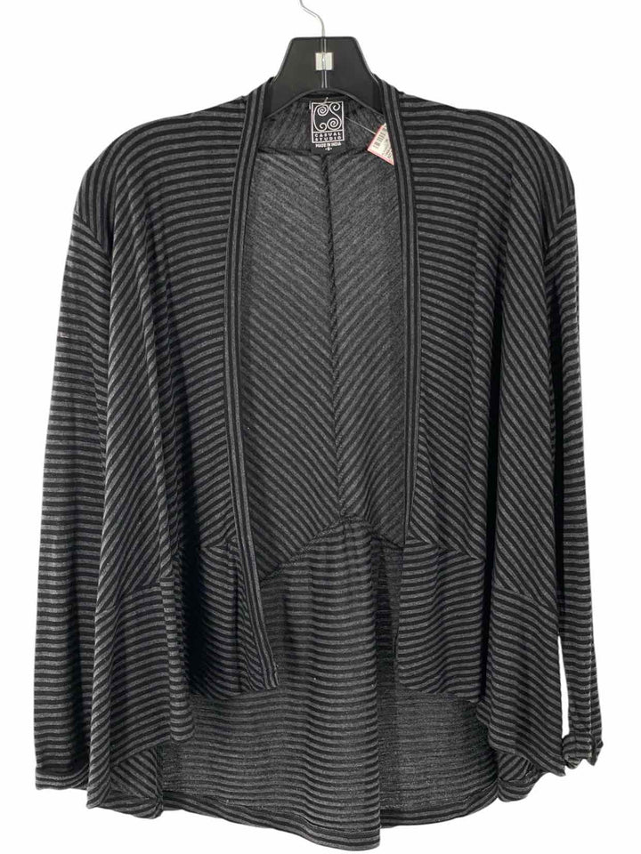 Casual Studio Size S Gray Black Stripe Long Sleeve Shirts