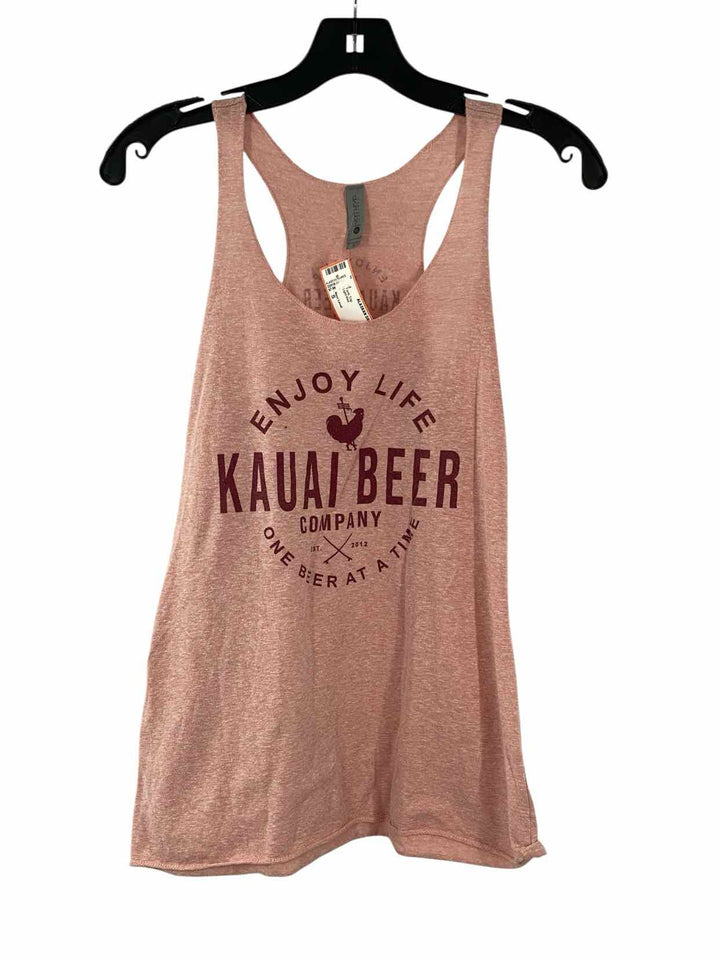 Next Level Size S Light Red Tank Top