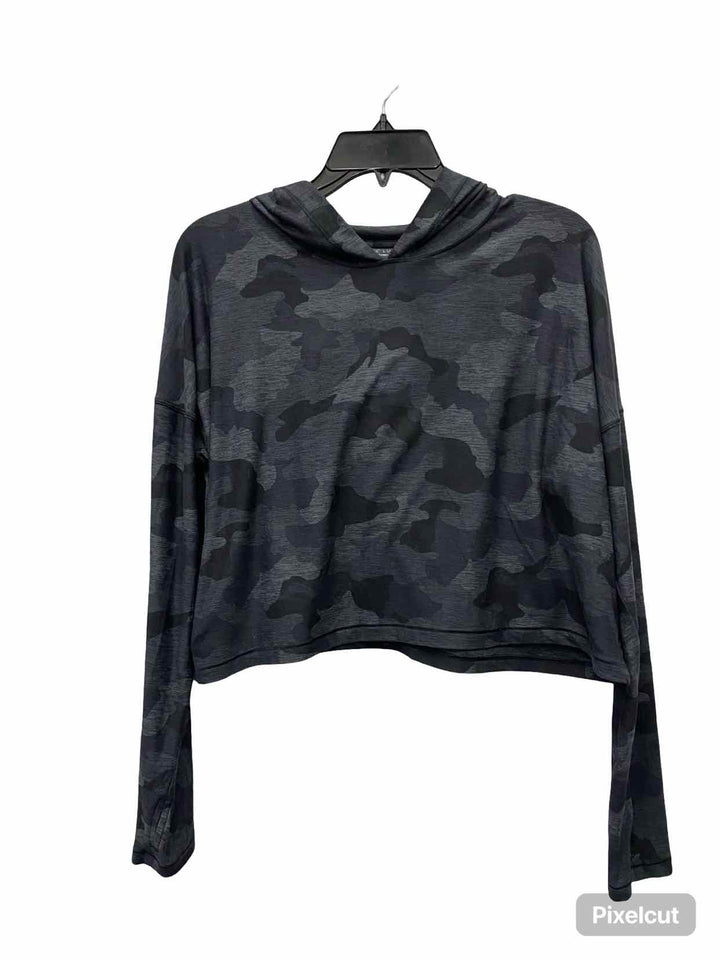 Yogalicious Size M Grey Print Athletic Long Sleeve