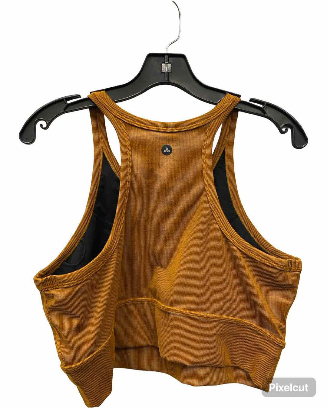 PrAna Size XL Brown Black Ribbed Athletic Bra