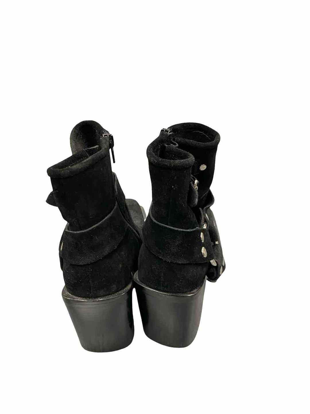 Jeffrey Campbell Shoe Size 8.5 Black Handler Moto Boots(Ankle)