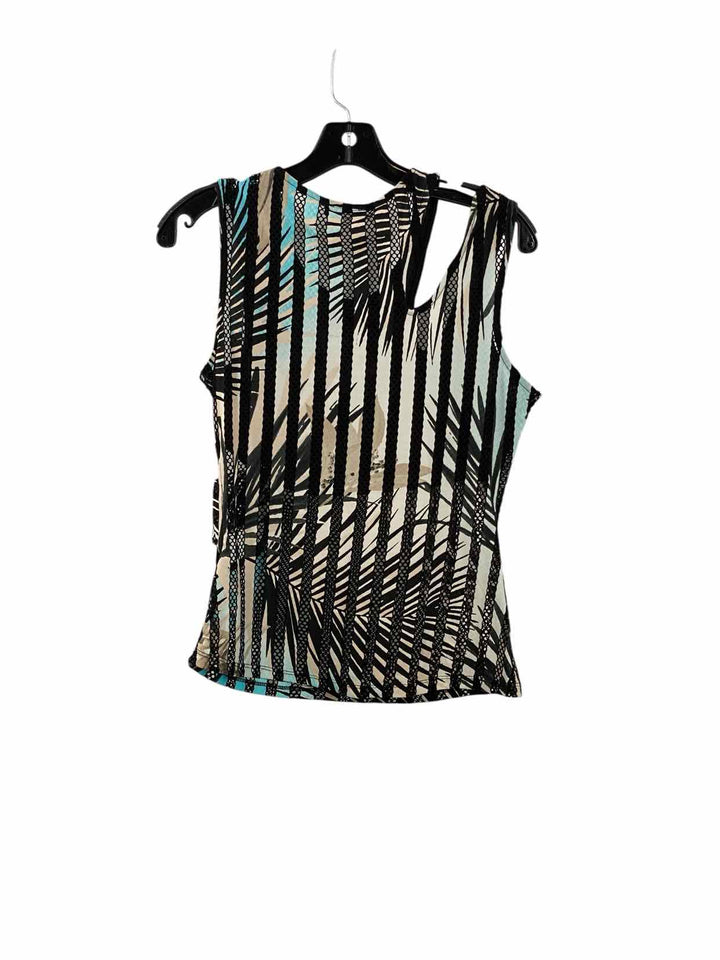 Venus Size S Black Blue Leafy Tank Top