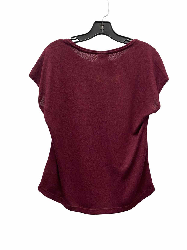 Bobeau Size MP Plum Short Sleeve Shirts
