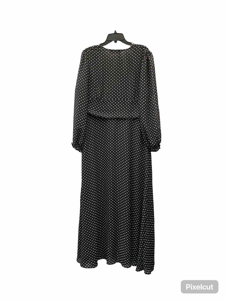 Ricco Bruno Size 2X Black White Poka dot Dress