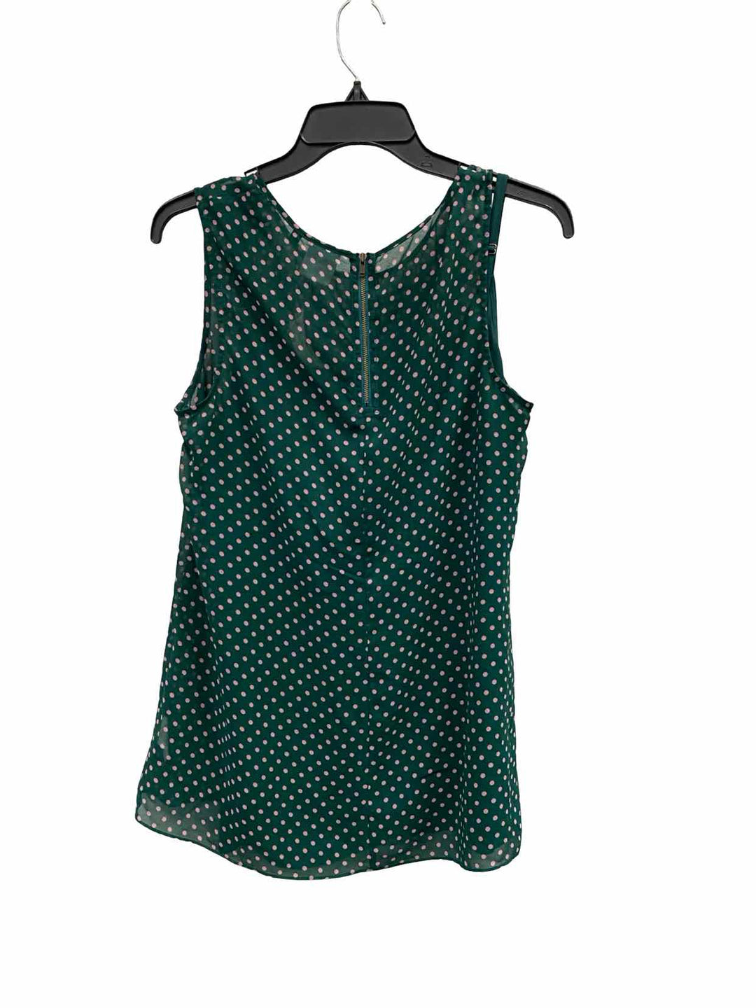 Cabi Size M Green Pink Poka dot Tank Top