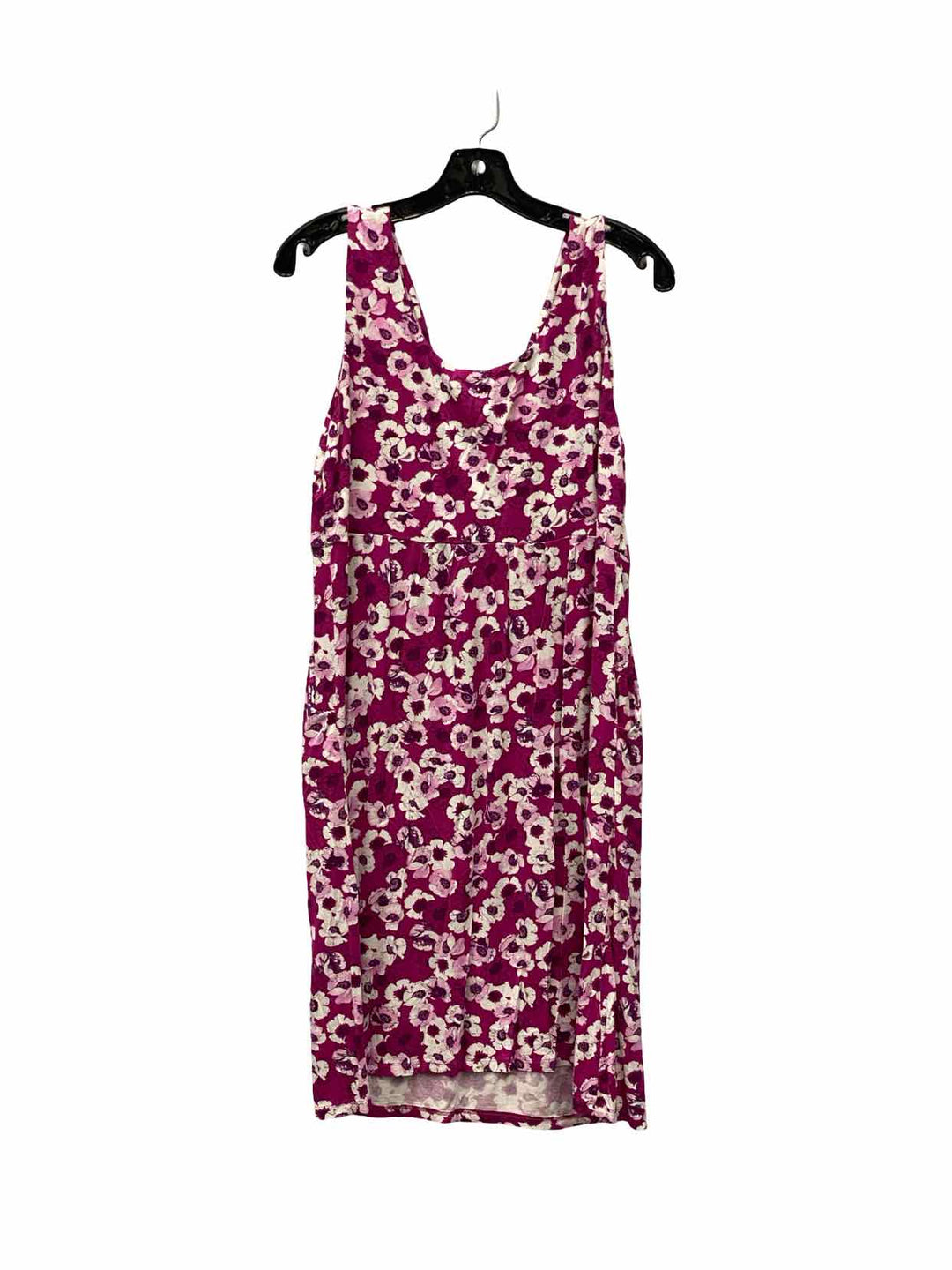 Garnet Hill Size L Pink Floral Dress