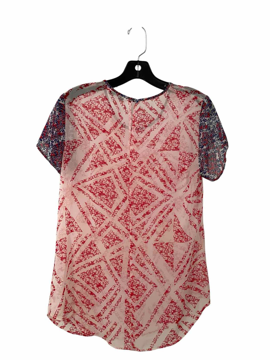 Cabi Size S White & Red Blue Short Sleeve Shirts