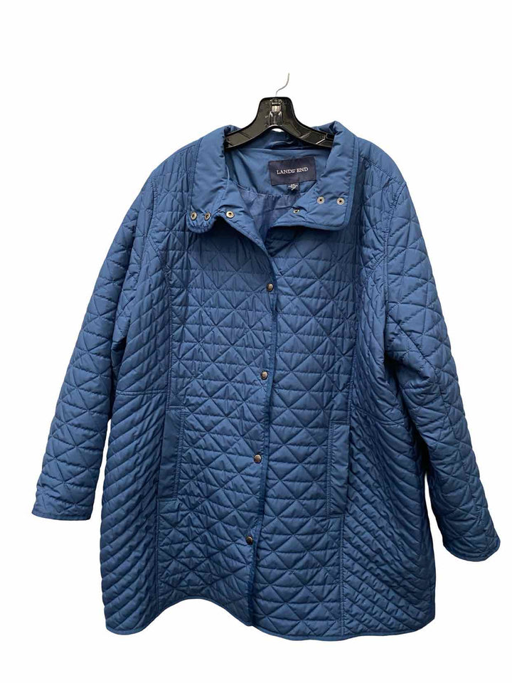 Lands End Size 2X Blue Coat(Long)