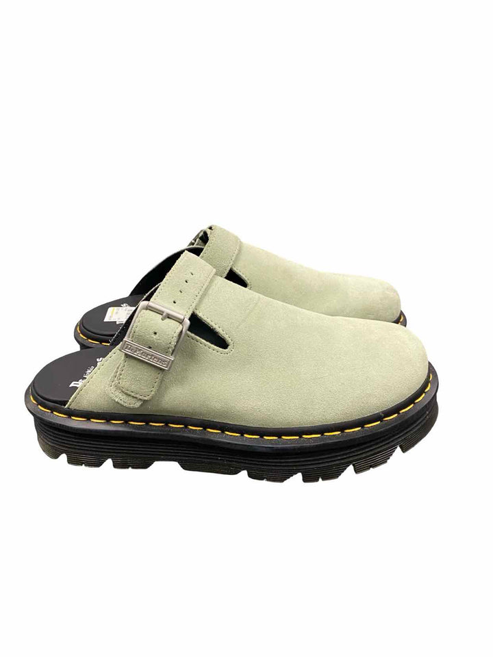 Dr. Marten Shoe Size 11 Sage Green Suede Slingback Platform Mules