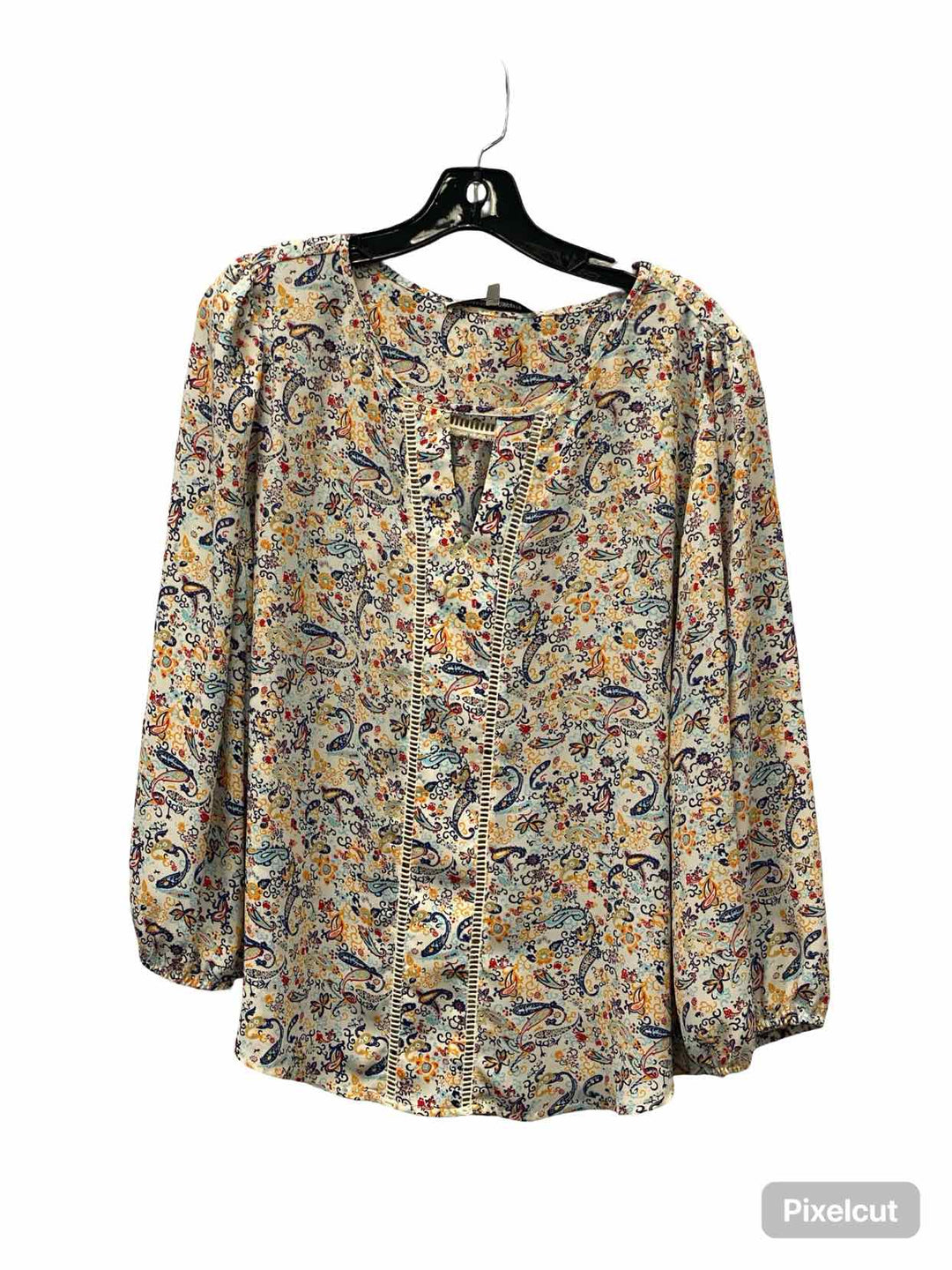 Collective Concepts Size L Yellow Floral Long Sleeve Shirts