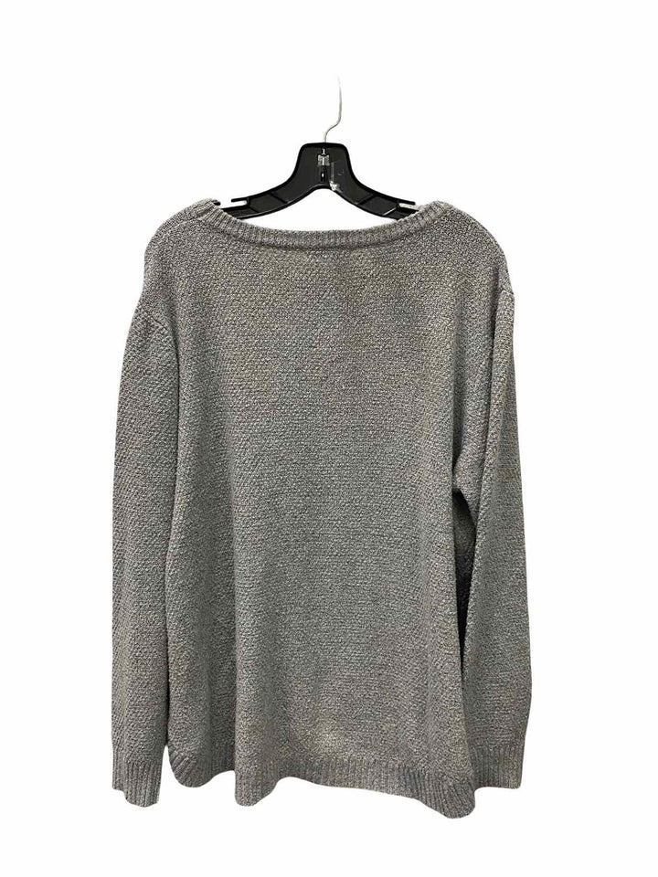 Pink Clover Size 3X Gray Sweater