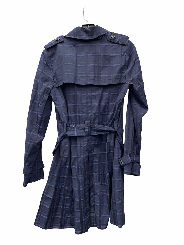 Banana Republic Size S Navy Plaid Coat(Long)