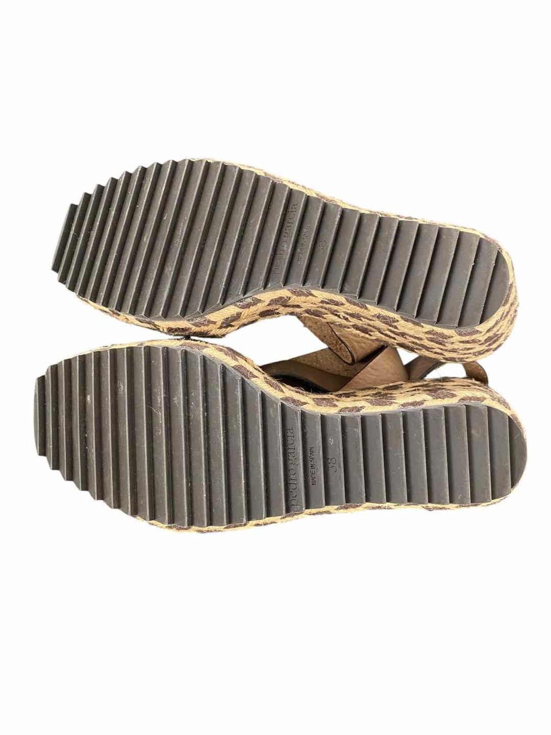 Pedro Garcia Shoe Size 38 Brown Leather Wedge Heel Sandals