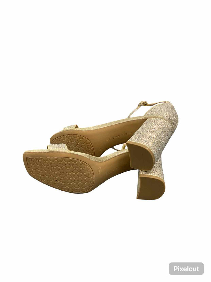 Kelly & Katie Shoe Size 9.5 Gold Rhinestone Heels