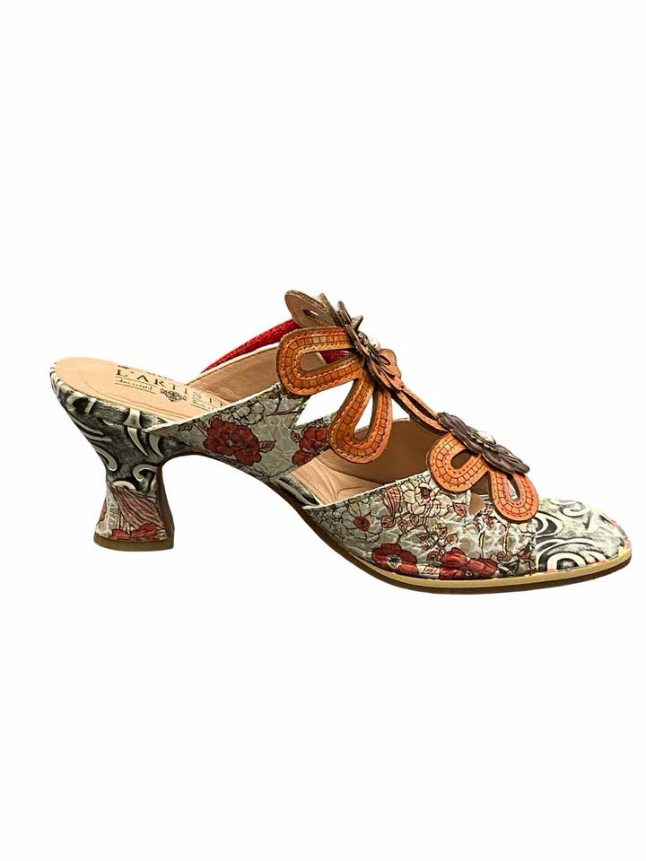 L'Artiste Shoe Size 41 Orange Leather ALANIA NWOT Heels