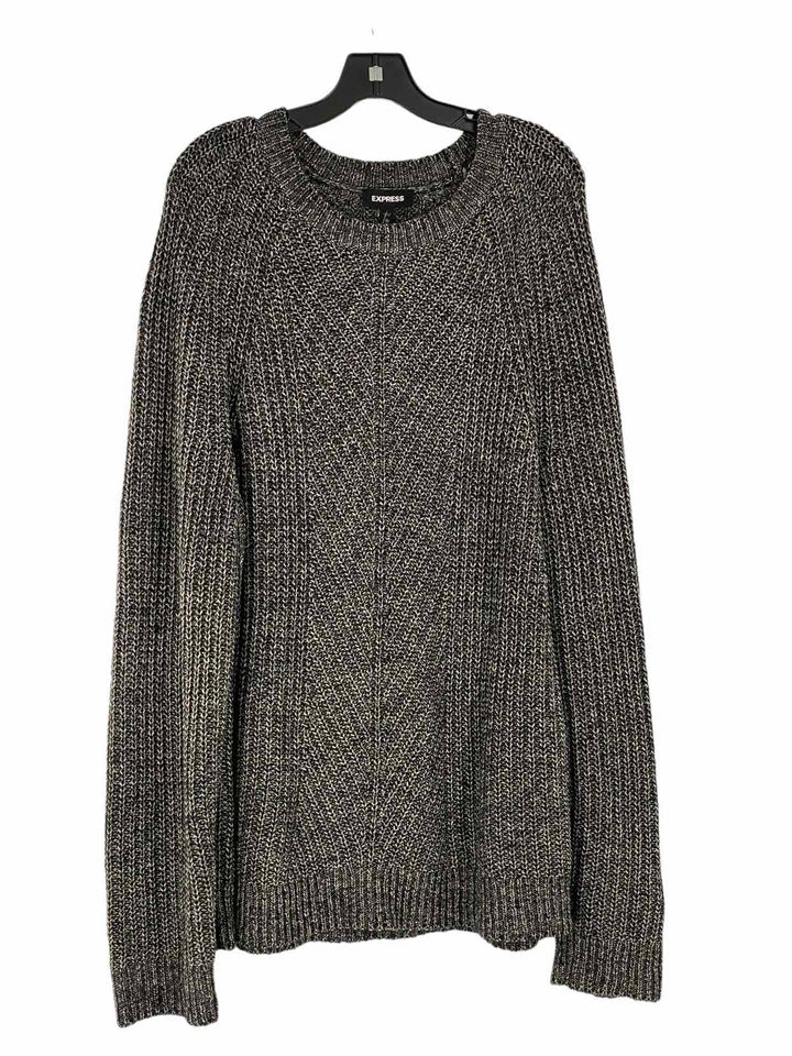 Express Size XL Black White Knit Sweater