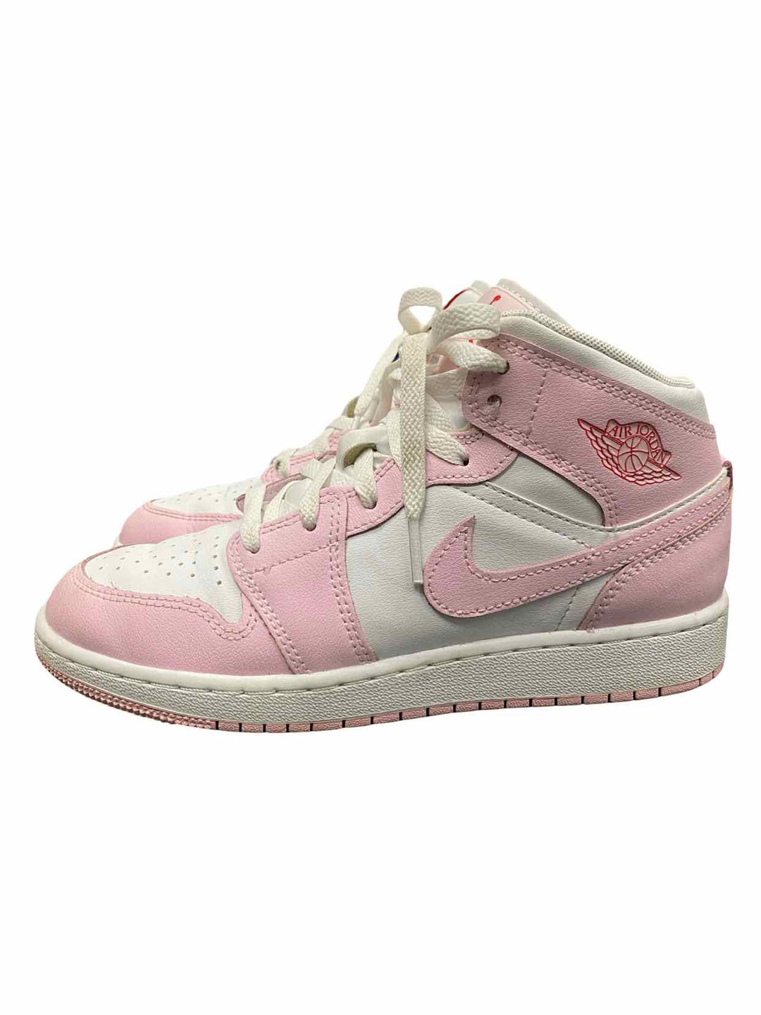 Nike Shoe Size 36.5 Pink Leather Air Jordan 1 Mid Sneakers