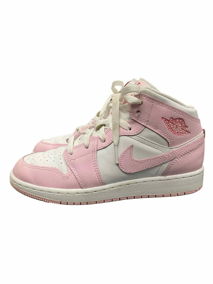 Nike Shoe Size 36.5 Pink Leather Air Jordan 1 Mid Sneakers